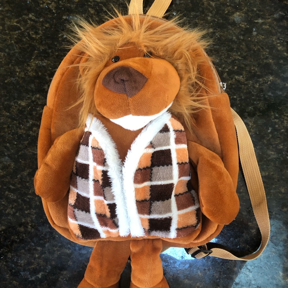 Cute Lion Backpack for Kids | Soft Plush Animal School Bag for Toddlers